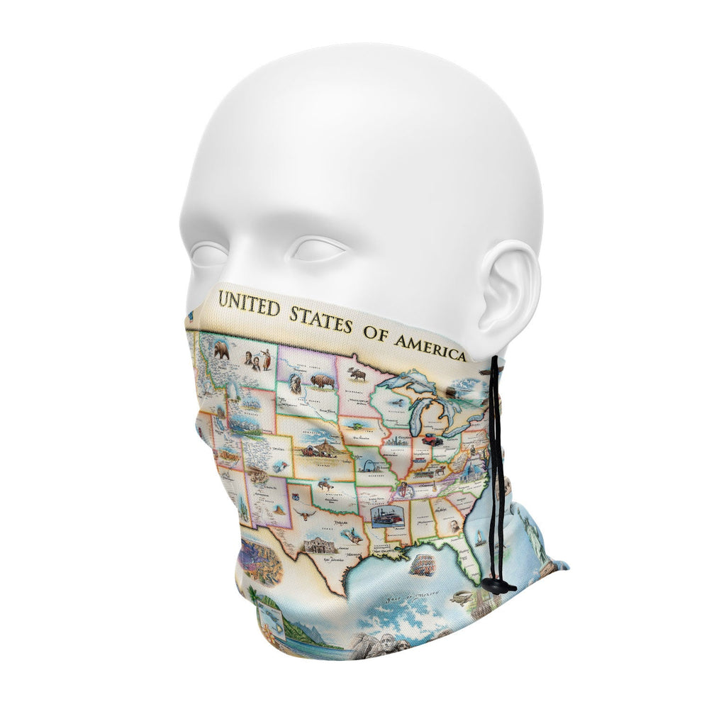 USA Map Neck Gaiters