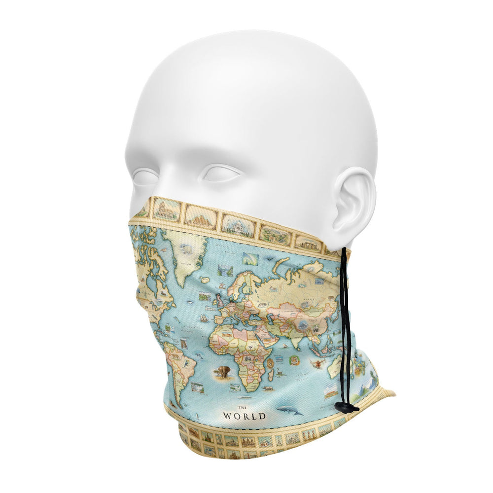 World Map Neck Gaiters
