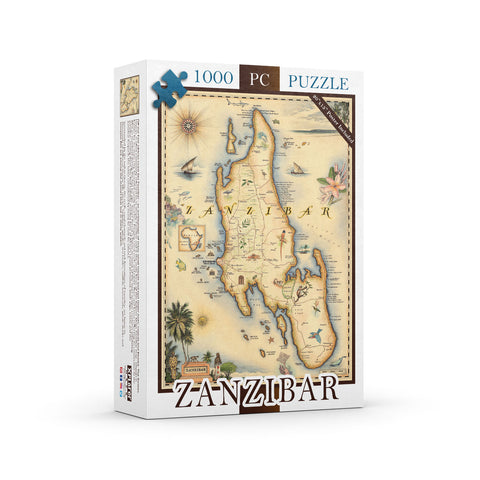 Zanzibar Map Jigsaw Puzzle - 1000 Pieces